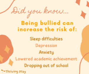Bullying prevention is important because those who are bullied are at risk for sleep difficutlies, depression, anxiety, lowered academic achievement, and dropping out of school